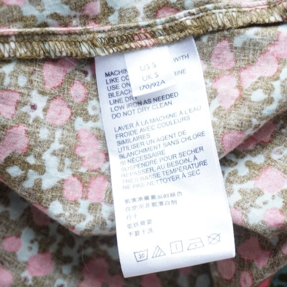 Free People Pennie Floral Print Puff Sleeve Summer Mini Dress‎ Boho Women S - Picture 7 of 10